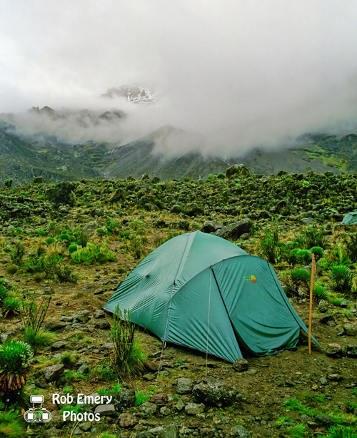 Camping on Mount Kilimanjaro, Tanzania